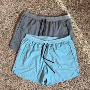 Nike Men's Shorts - Gray and Light Blue